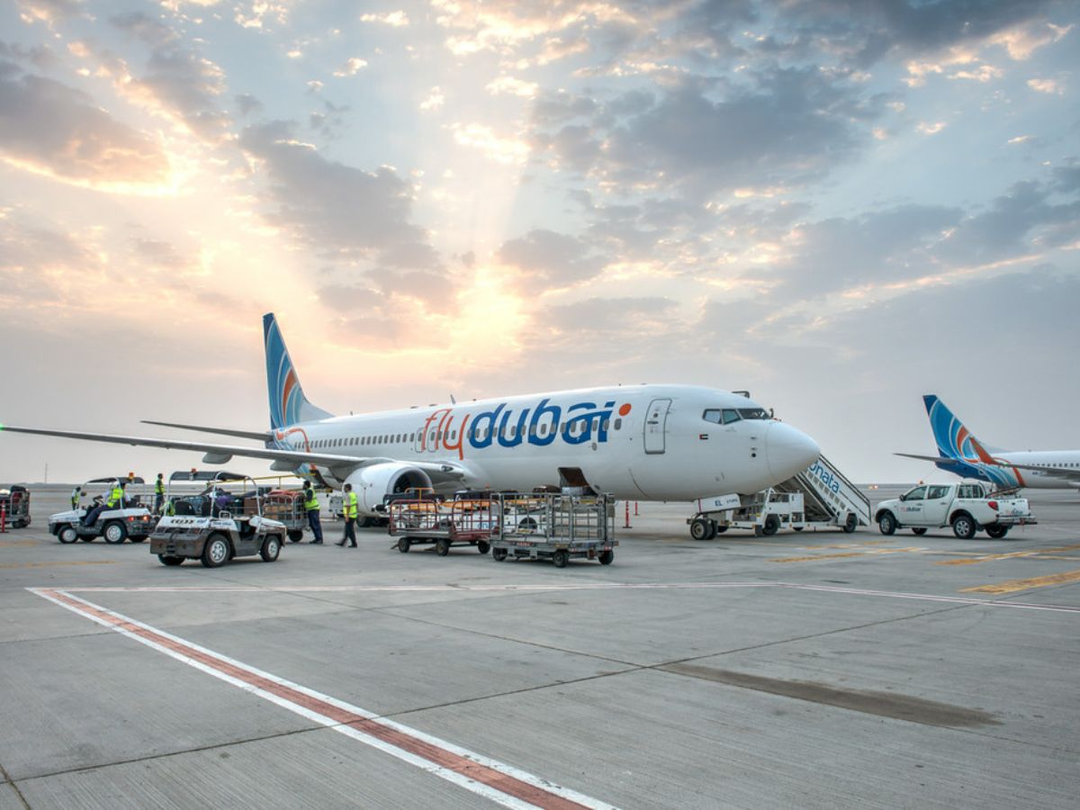 flydubai planes at the aiport