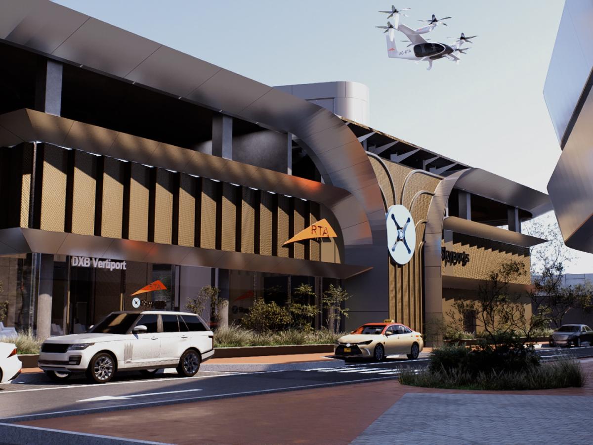 Aerial taxi vertiport