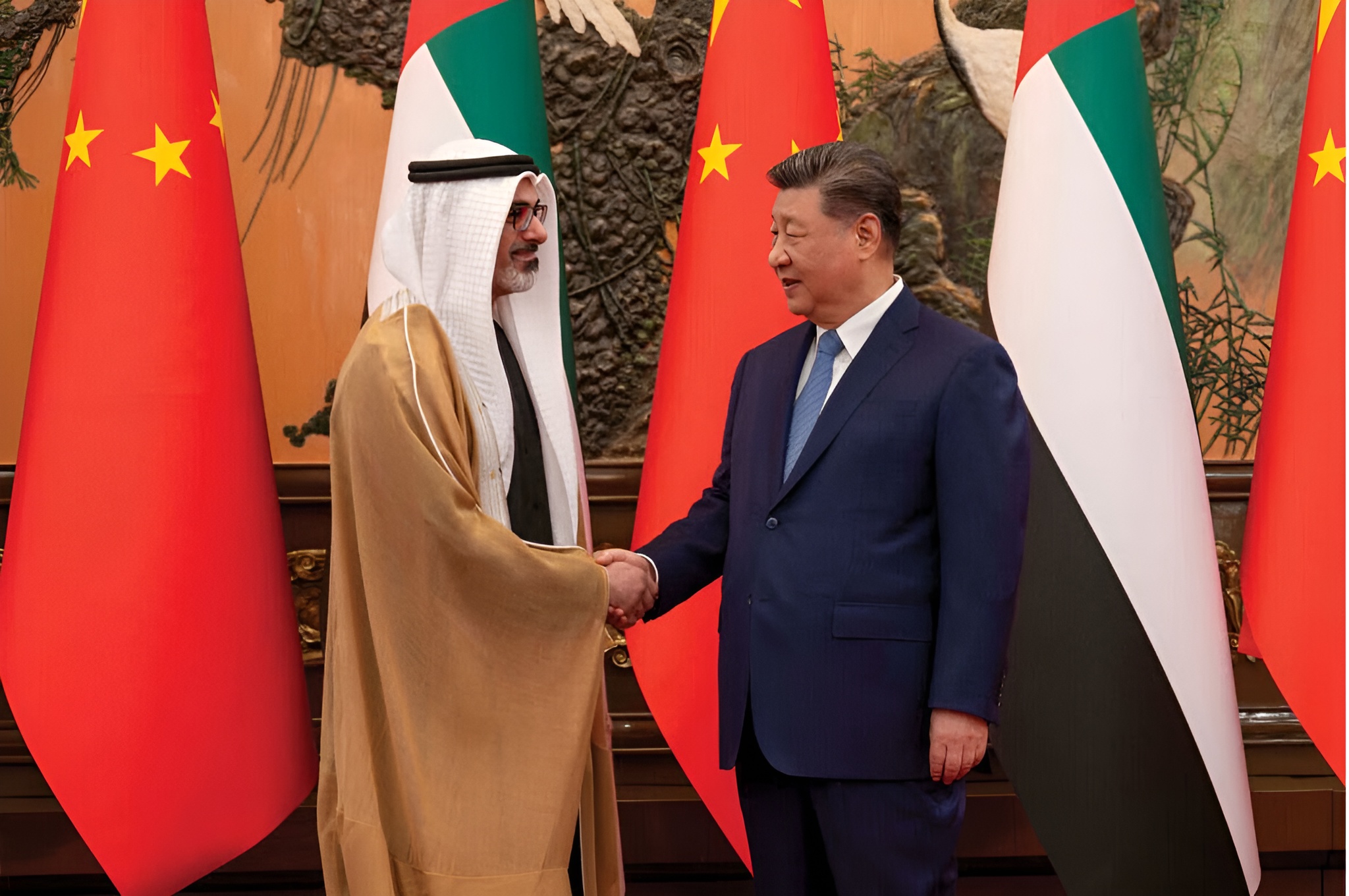 His Highness Sheikh Khaled bin Mohamed bin Zayed Al Nahyan, Crown Prince of Abu Dhabi, during His Highness’s official visit to China.
